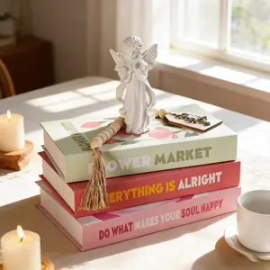 3-Piece Paper Home Decor Book Set, Coffee Table Book Decoration, Faux Book Ornaments, Beautiful Shelf & Cabinet Decor Statue Figurine, Decorative Figurines, Modern Home Decoration