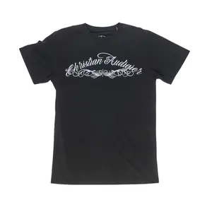 CA Rock Tee - Fitted Short Sleeve Crew Neck T-Shirt for Summer Casual Wear 100% Cotton with Screen-printed Logo