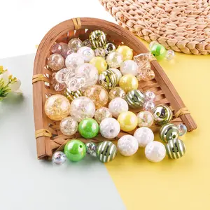 Mixed Color Beads Set, 35pcs/set DIY Beading Kit, DIY Jewelry Making Supplies for Bracelet Necklace Earrings Pendant Making, DIY Kits