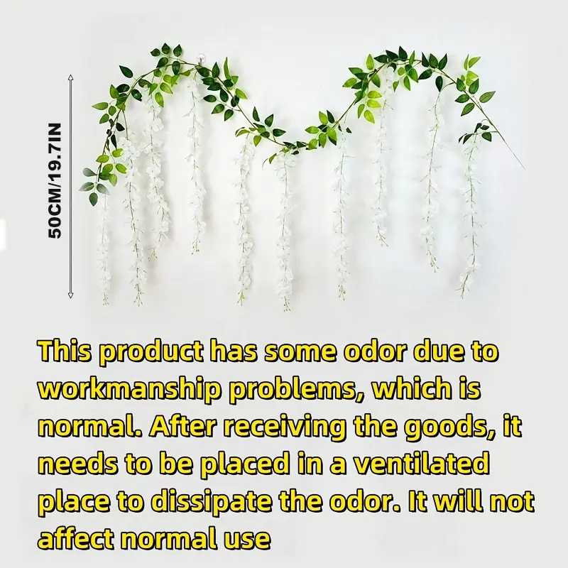 Artificial Wisteria Flower, 1 Count Romantic Plastic Faux Flower, Faux Floral, Decorative Hanging Flower, Artificial Flower Decorations for Weddings, Family Gatherings & Parties