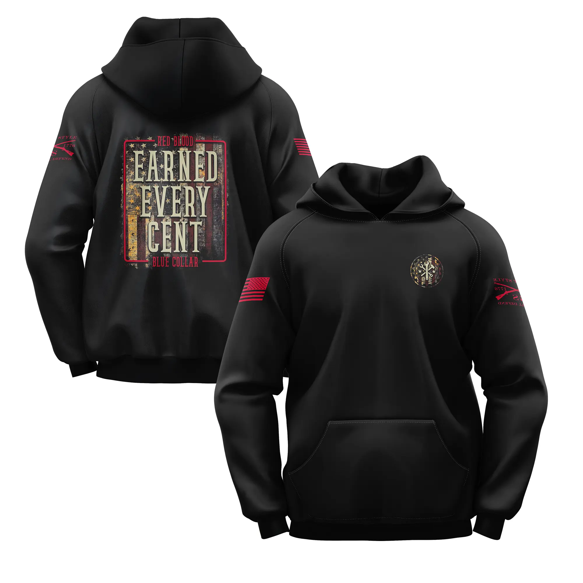 Earned Every Cent Hoodie, Mechanic Hoodie, Menswear American Top Hoodie, Gift for him
