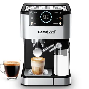 Espresso Machine for Home Barista - 20 Bar Coffee Maker with Automatic Milk Frother, TouchScreen, ESE POD & Instant Heating, Brews Cappuccino/Latte/Iced Coffee