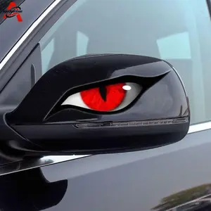 Domineering Raptor Eye Horror Car Stickers for Rearview Mirror Waterproof Sunscreen Scratch Cover Creative Decals for Vehicle Safety