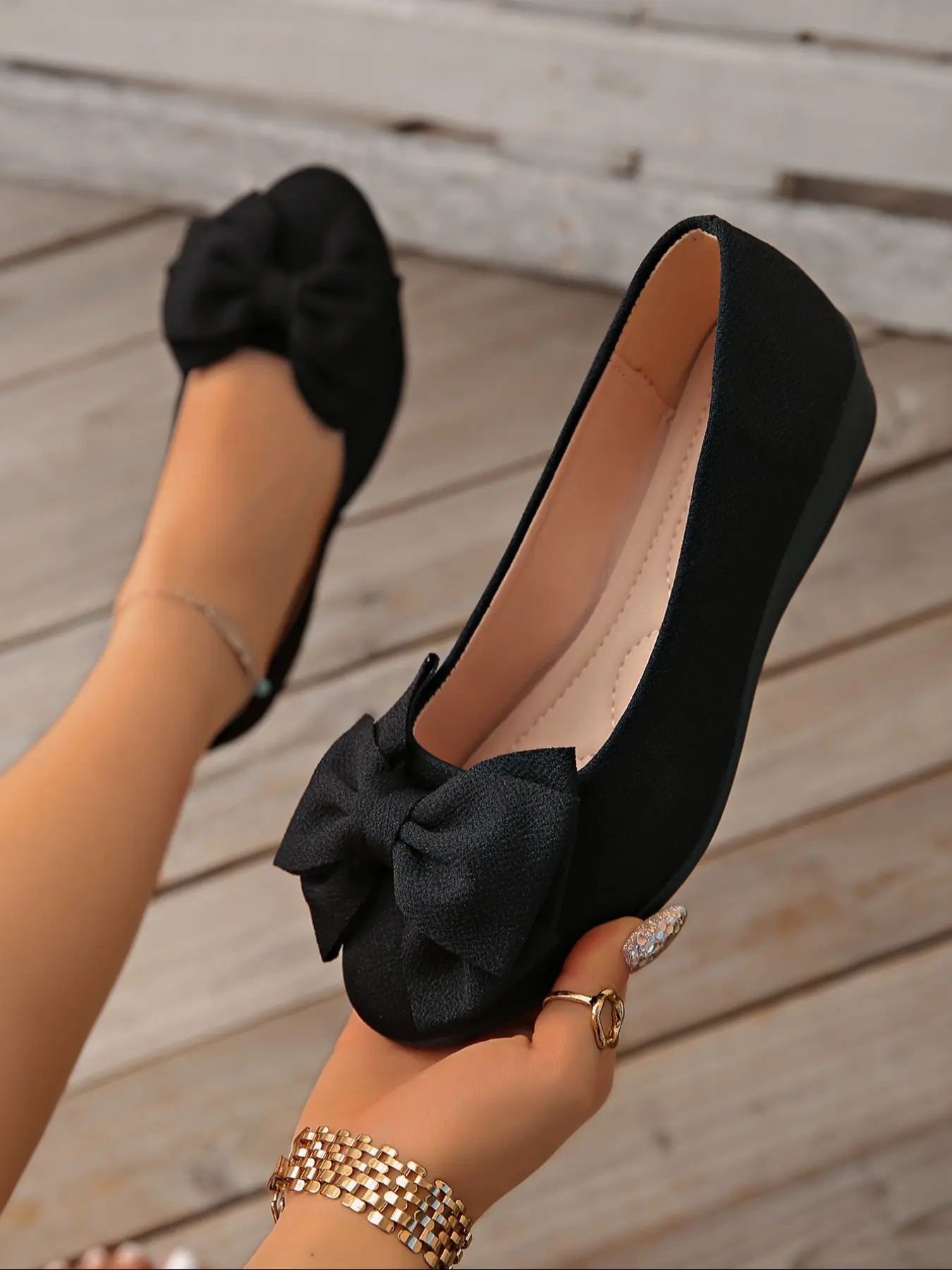 Elegant Retro High Heels for Women, Wedge Design, Round Toe, Leopard Print, Bow Decoration, Casual Fashion Shoes, Bowknot Design Wedge, Heeled Footwear, Fashionable Wedge Shoes