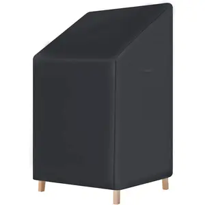 High , Stackable Outdoor  , 600D Oxford  Heavy Duty Tall Barstool , Storage Bag Included, 27W x 27D x 49H Inches, 1 Pack