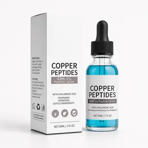 GHK Cu Peptide Serum - Copper Peptide Serum for Tightening, Collagen Boosting & Hydrating - Topical GHK- Cu with Hyaluronic Acid