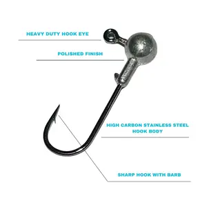 (15pack) High Quality Jig Head 1/64oz, 1/32oz, 1/16oz - Must-Have for every tackle box