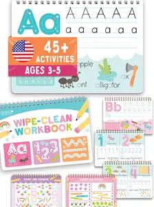 Hadley Designs Kids' First Learn-to-Write Workbook ABC Tracing Books for Ages 3-5 Dry Erase Letter Tracing Toddler Preschool Learning Activities 45+ Activities