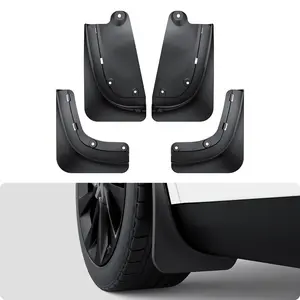 BASENOR 2026 2025 Tesla Model Y Juniper Mud Flaps Splash Guards [No Drilling No Tape] All-Weather Mud Guard, Tire Protector Mudflaps for Model Y Juniper 2025 2026 Exterior Accessories (Set of 4)