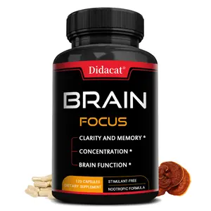 Didacat Brain Health Supplement - Supports brain memory, concentration, and attention health, 120 Capsules