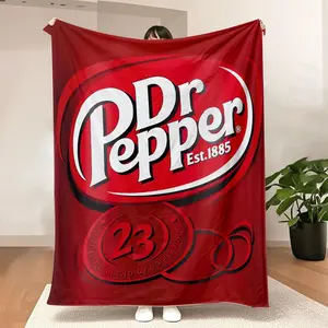 Dr Pepper flannel blanket Multipurpose Soft Office Bedding Blanket PlushThin Quilt Holiday Gift