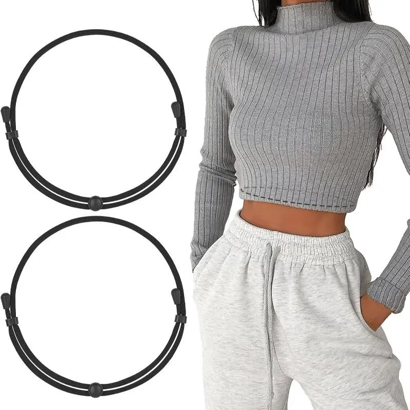 Women's 2-Pack Invisible Snap Hook Belt, Easy Adjustable Elastic Waist Band, Adjustable Stretch Tuck Belt for Shirts & Sweaters, Easy Adjustable Belt, Belts For Women