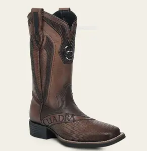 BOOTS CUADRA CRUST MIEL EMBROIDERY & LASER SQUARE TOE CU986