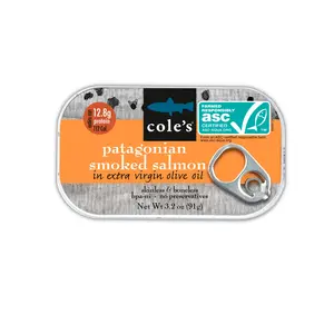 Cole’s Seafood Patagonian Smoked Salmon Fillet in Extra Virgin Olive Oil for Gourmet Meals & Healthy Snacking Seafood Snack Sustainably Sourced, High Protein & Ready-to-Eat