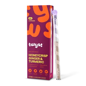 Twyst Wellness HoneyCrisp Ginger & Turmeric Mixer Powder with BCAA Amino Acids, Electrolytes, Biotin, and Vitamins - Entertaining and Fitness