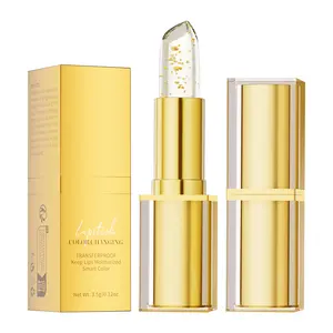 Transferproof Color Changing Lipstick - Gold Clear to Personalized Pink | Long Lasting 24 Hours Moisturizing, Provides Natural Rosy Tint & Shine for Women ，Christmas Gift