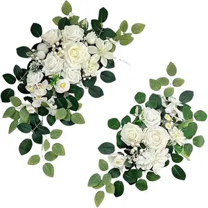 Nordic wedding arch flower decoration imitation flower wedding party welcome sign decoration flower outdoor party decoration white hot style Decorative Lifelike Artificial Flower