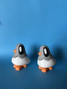 Set of 2 Mini Secret Note Carrier Pigeons with Magnetic Feet Handcrafted Cute Decor for Sending Secret Messages Unique Gift for Writers and Lovers Eco Friendly 3D Printed Ornaments