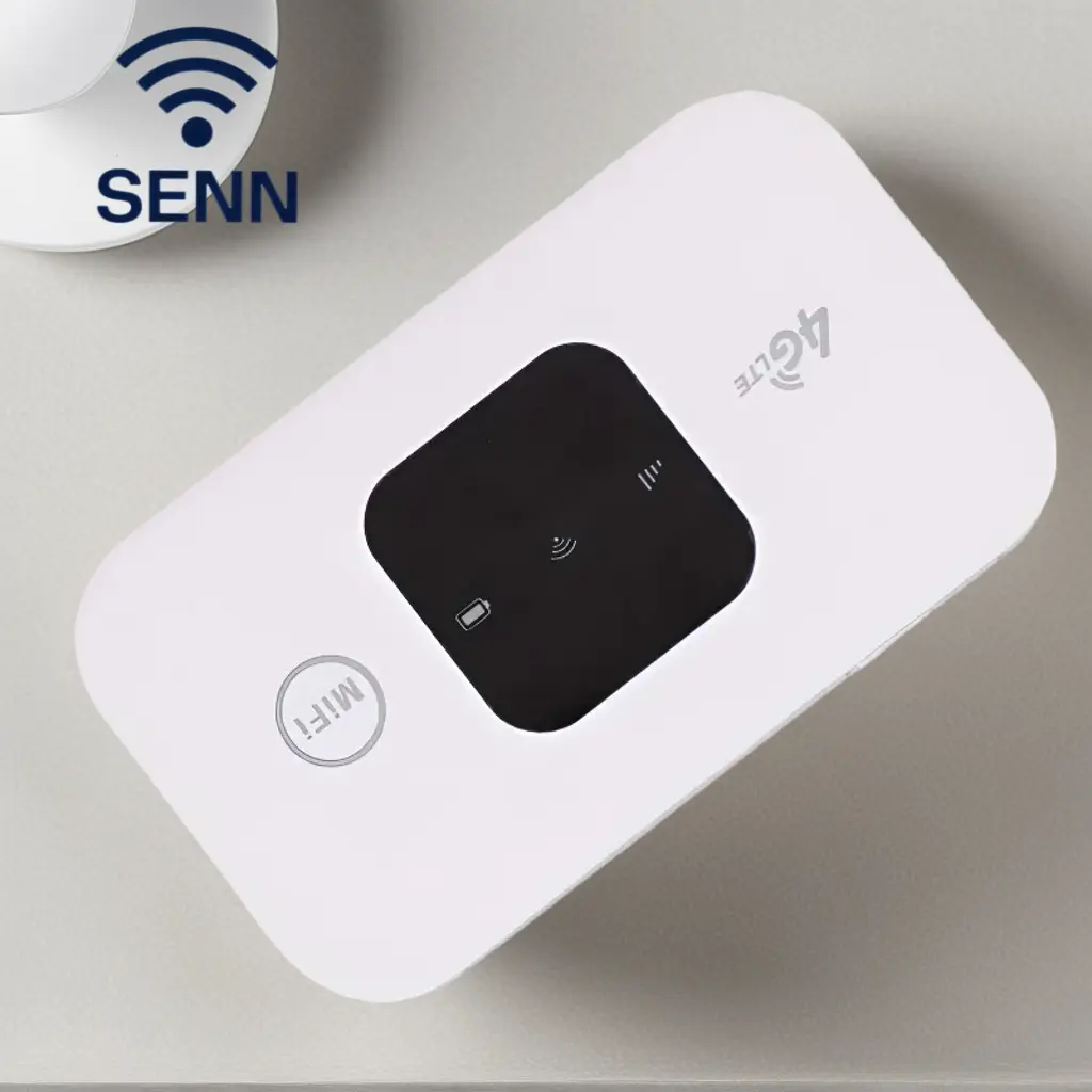SENN 4G LTE Portable SIM Plug-in card WiFi Hotspot Router - High Speed Pocket Internet for Travel, No Contract, Connect 10+ Devices, Compact & Lightweight, White 2025