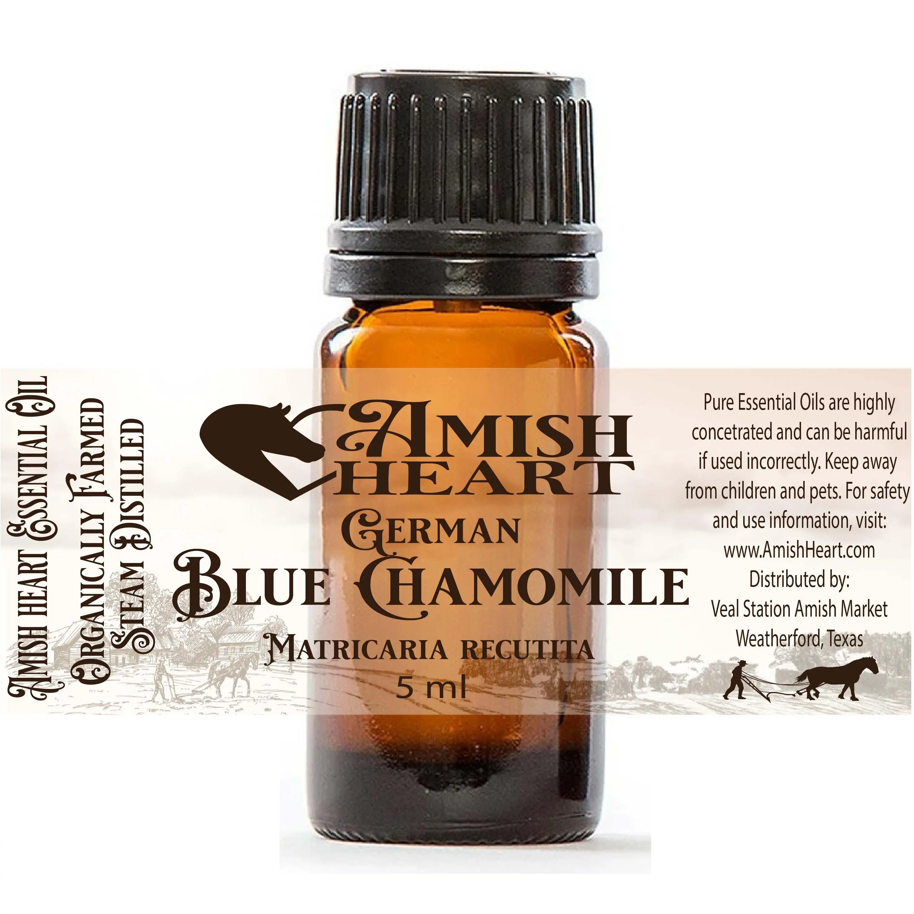 German Blue Chamomile Essential Oil | Amish Heart | Organic & Healing