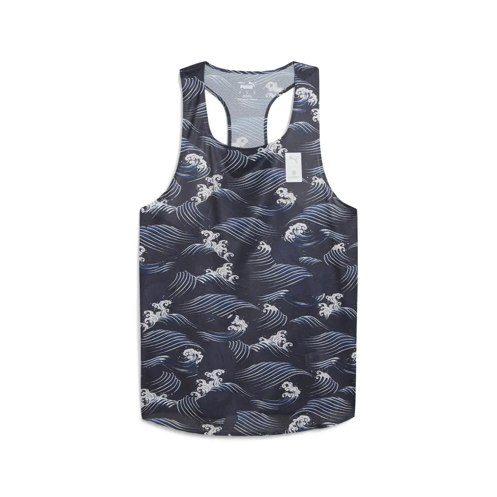 PUMA Mens X Saysky Graphic Crew Neck Tank  Casual - Blue