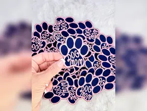Dog Mom Paw Embroidered Patch