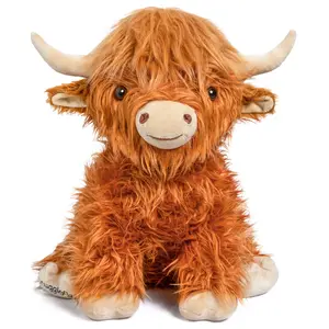 Highland Cow Weighted Stuffed Animal | SnugglePals | 16" Tall, 4.5lbs Weighted With Glass Beads | Limited Quantities | Highland Cow Plushie