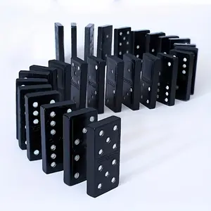 28-Piece Dominoes Game Set, Fun Tabletop Domino Toy, Family Fun Game, for Outdoor Camping & Travel, Wooden Box Domino Tiles, Perfect for Christmas Halloween Easter Parties