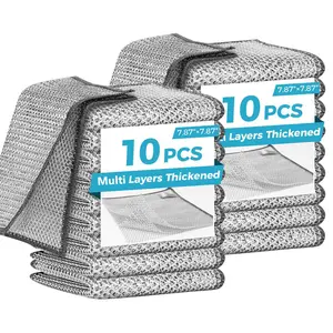 20 Pack Premium Stainless Steel Dish Scrubbers, Heavy Duty Non-Scratch Cleaning Pads, Reusable Washable Wire Dish Cloths for Pots, Pans, Sinks & Kitchen Cleaning