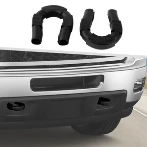 2-Piece Front Trailer Bumper Track Tow Hook Protector Cover for 2007-2013 Chevy Silverado, Laser-Cut Scratch-Proof Car Protector, Car Exterior Decoration Accessory