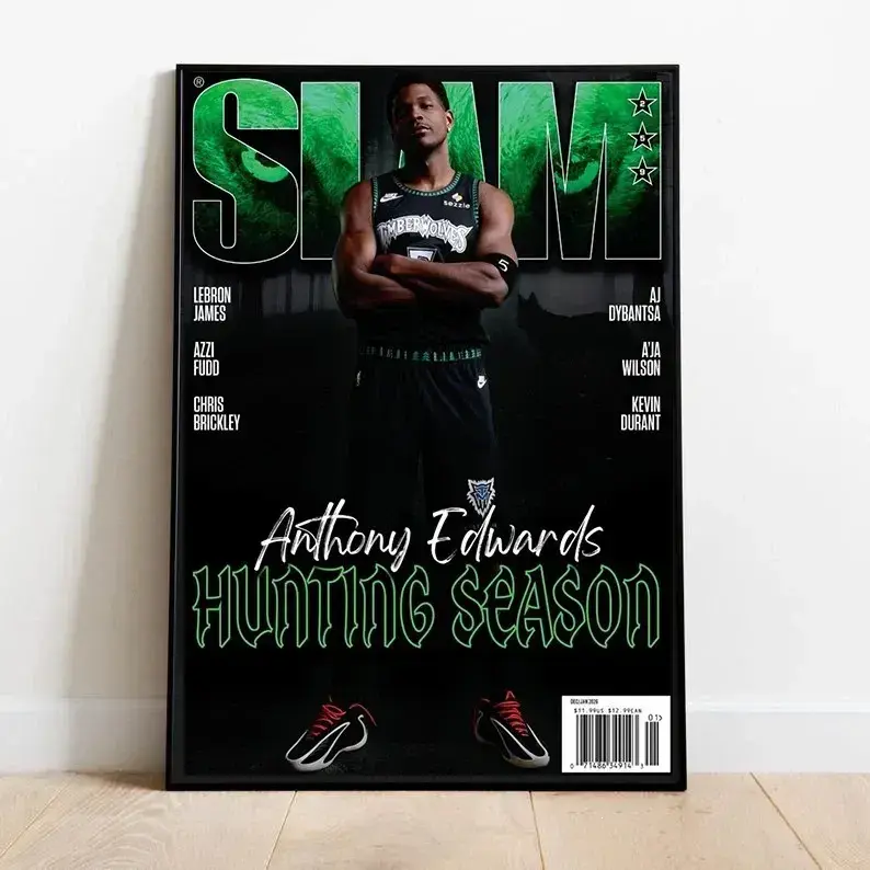 Anthony Edwards Hunting Season Magazine NBA Cover Poster