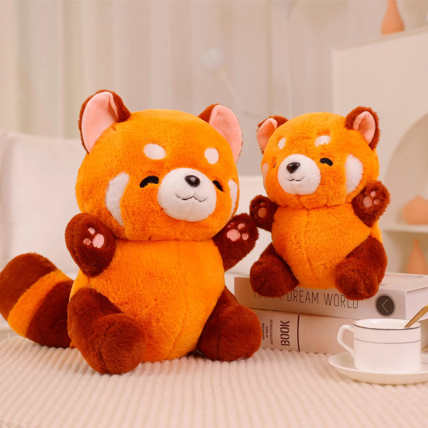 Cute Red Panda Plush Toy, 1 Count Stuffed Animal Toy, Huggable Stuffed Animal, Cuddly Stuffed Animal, Kawaii Stuffed Animals, Soft Adorable Stuffed, Soft and Comfy Plush Toy for Kids, Lovely Plush Gift for Children, Stuffed Animal Gifts