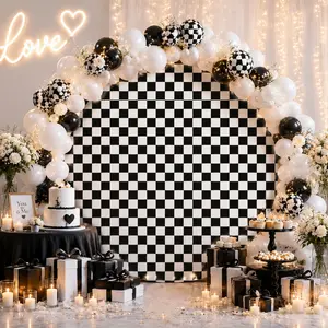 Polyester CircleMemorial DayBackdrop Cover for Arch Stand 7.2 FT Lightweight PhotoBackdrops, Easy Setup Banners forWedding, Party Decorations,tiktokshopspringglowup（Stand not included）