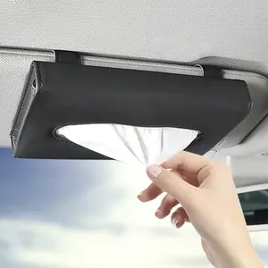 Automobile Sunshade Paper Towel Box Car - Mounted Fashion Pull-out Carton Car Storage Organizers Car Organization Supplies