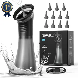Electric Ear Wax Removal Kit with 2-in-1 Integrated Tank, Rechargeable Ear Cleaner with 4 Pressure Modes, IPX7 Waterproof for Safe Canal Irrigation, Ear Wax Removal Solutions, Removal Tool Kit Earwax Removal Products