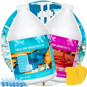 Table Top Epoxy  Kit - 2 Gallon  Clear Epoxy Anti-Yellow, Self Leveling,  for Tabletops, Bar Tops & Surface Coat, River Tables, , DIY and Art  Casting