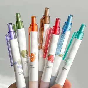 Scented Gel Pen Set, 4 Counts/set Quick Drying Medium Point Rollerball Pen, Fruity Fragrance Colored Ink Pen for Students & Artists, Office Stationery Supplies