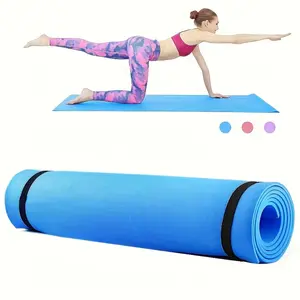 Unisex Yoga Mat, Durable 3mm PVC Material, Non-Slip Surface, Foldable Design, Home Fitness, Pilates, Floor Exercise, Yoga Practice