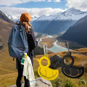 4pcs Silicone Water Bottle Holder Clip, Backpack Drink Strap, Outdoor Towel Buckle for Hiking & Travel