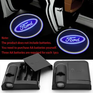 Waterproof High Brightness Ford Logo Door Projection Welcome Light, Wireless Magnetic LED Ground Lamp, Car Door Lights, 2 Pack, HD Upgrade Version