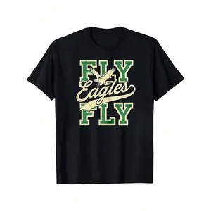Eagles Fly Vintage Eagles Football Life Sport Lovers Pattern Printed T-Shirt Short-Sleeved Crew Neck T-Shirt, The Perfect Choice For Summer Casual Wear