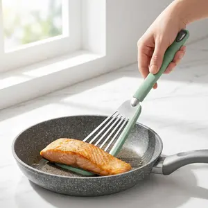 Food Grade Silicone Butterfly Spatula Heat Resistant Non Stick Pan Turner for Frying Fish Pancakes Stir Fry Kitchen Cooking Accessories Tool - YY