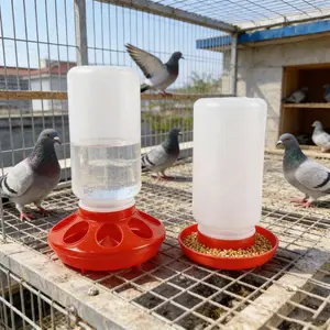 3pcs Automatic Poultry Water Jug - Red White Leak-Proof Design for Chickens, Pigeons, Quail & Birds