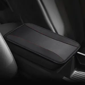 1pc Car Armrest Box Pad, PU Leather Car Armrest Box Cushion, Auto Interior Decorations Accessories