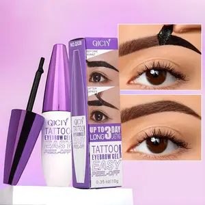 Easy Peel-Off Eyebrow Gel - Waterproof & Sweatproof, Long-Lasting Black or Brown Tattoo Tint, Film Forming, Medium Coverage for All Skin Types, Daily Gift,Best gift for women, Cosmetic
