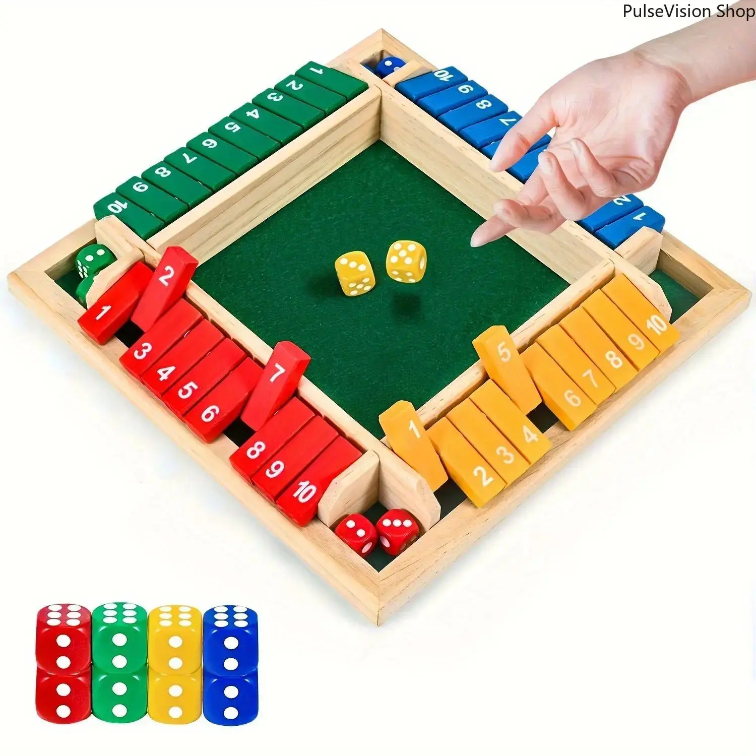 Wooden Dice Board Game, Classic Family Party Board Game for Gatherings, Board Games