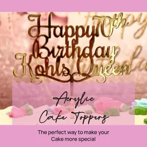 Acrylic Name Cake Toppers - Ideal for Birthday Celebrations