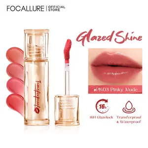 FOCALLURE #TransferproofHero Transferproof Glazed Shine Lip Tint Super Transferproof Glazed Shine 16H Glazelock Non-Smudging Non-Staining Moisturizng Non-Drying Lightweight