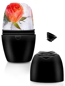 Ice Face Roller - Brighten & Tighten Skin with Reusable Ice Mold - Gift for Women (Black) WETANG