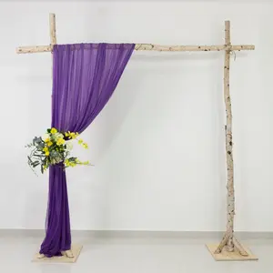 Purple Sheer Backdrop Drape – 5ft x 14ft Wedding Arch & Ceiling Decor Panel, Wrinkle Free with Soft Shimmer